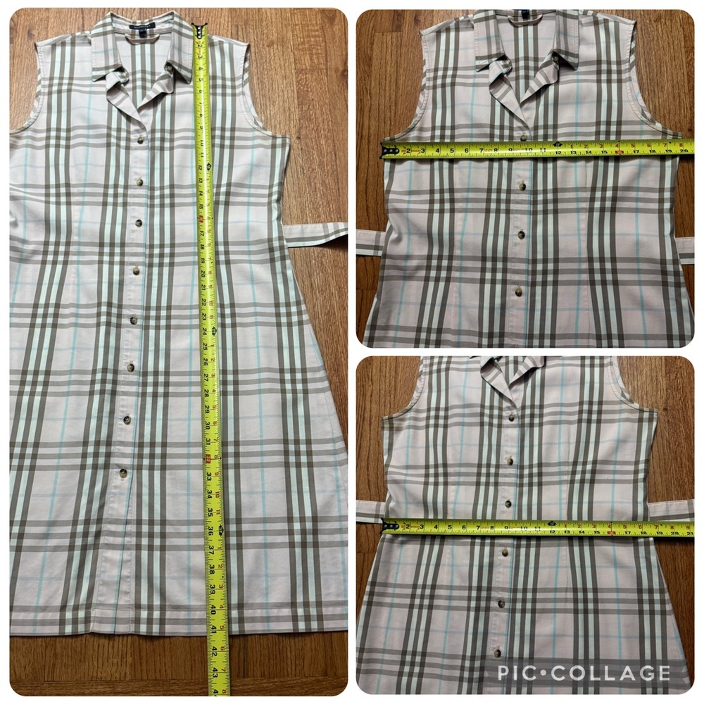 Burberry Pink Nova Check Plaid Print Knee Length Dress size 12 - Picture 16 of 16